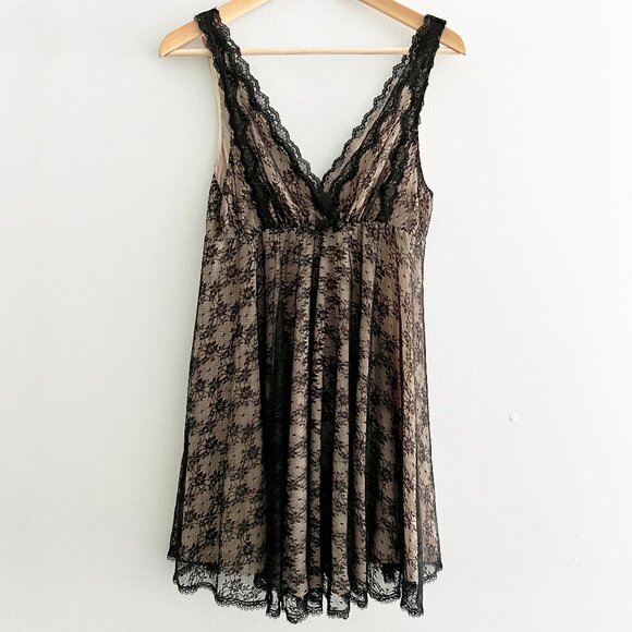 Oscar de la Renta Sleepwear Black Lace - Large - Picture 1 of 3